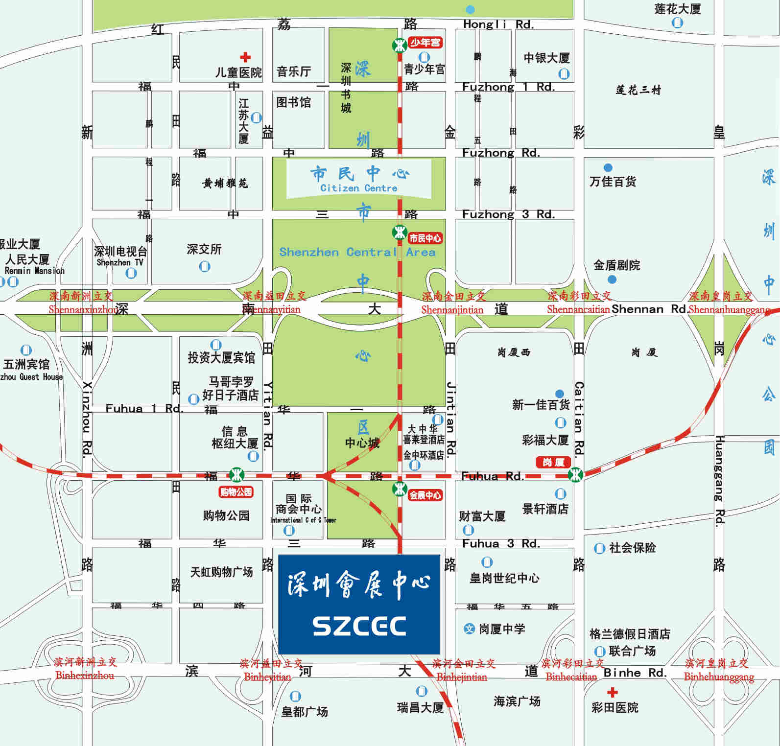 深圳会展中心交通图