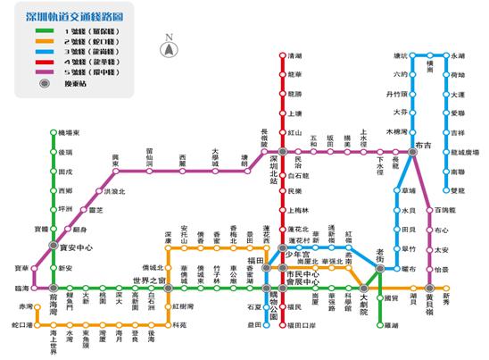 深圳会展中心地铁路线图